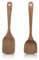 TIESOME Wood Kitchen Spatulas Set, 2 PCS Non Stick Wooden Cooking Utensils Set Unique Patterns Wooden Utensils Durable Kitchen Tools for Mixing Frying Fish Spatula Egg Flipper Turner