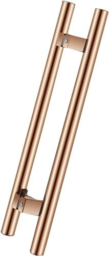 Poignée de Porte de Grange Push Pull, poignée de Porte coulissante Double Face en Forme de H, poignée de Porte battante Robuste(L:80cm(31.4in)/50cm(19.6in))