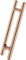 Poignée de Porte de Grange Push Pull, poignée de Porte coulissante Double Face en Forme de H, poignée de Porte battante Robuste(L:80cm(31.4in)/50cm(19.6in))