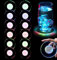 12 Pièces Dessous de Verre à LED, Dessous de Verre Lumineux, Dessous de Verre à LED, LED sous-Verres Autocollants Lumineux, 3 Modes D'éclairage, sous-Verres LED pour Mariage Bar Noël
