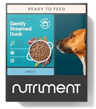 Nutriment Gently Steamed Duck for Dogs (8 packs) Premium Grain Free Highly Digestible Ready to Serve Meals