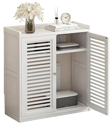 PZPIUGY Scatola Router Wifi Scatola di Immagazzinaggio, Scatola porta router, Scaffale WiFi, Cavo Organizer Box, Immagazzinaggio Nascondi Cavi(White)