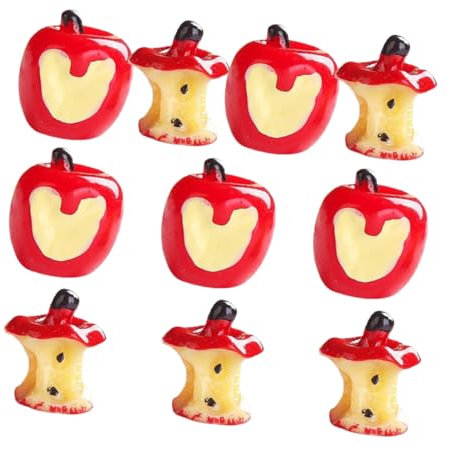 BESPORTBLE 10Stücke Äpfel Deko Künstliche Äpfel Mit Realistischem Design Für Spielzeughäuser Und Küchen Dekoration Herzäpfeln Und Apfelkernen