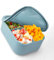 Homiflex Fiambrera de Silicona 3 Compartimentos 1250ml Bento Box Fiambrera Infantil y Adultos - Lunch Box Sin BPA, Anti-Fugas, Apta Microondas y Lavavajillas - Ideal Trabajo, Escuela, azul