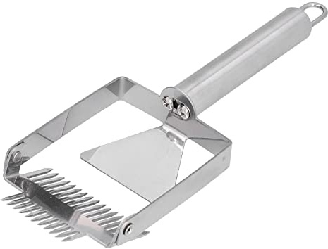 Yosoo Health Gear Bienenstockwerkzeug mit Holzgriff und Edelstahlgriff Doppelhonigschneidempfänger Einstellbarer Wabenschaber für Imker