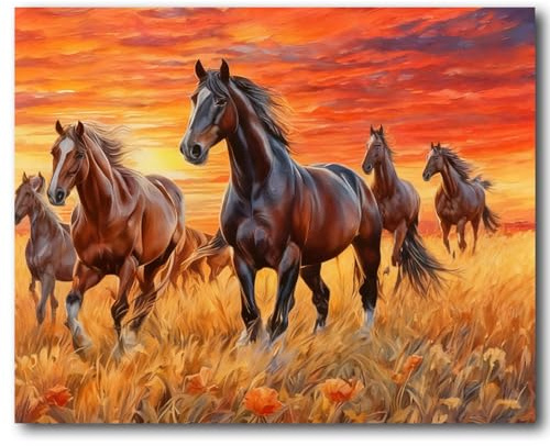 Peinture Numero Adulte 40×50cm Bricolage Loisirs Créatifs Activité Cheval | Paint By Numbers Tiere Basteln Set Kreatives Ölgemälde Geschenke Für Frauen Wohnzimmer DekorationHome Decoration Wanddeko