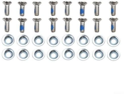 HpLive Tornillos de fijación M6 x 16 con arandelas de sujeción de metal para reparación de esquís y snowboard (16 unidades)