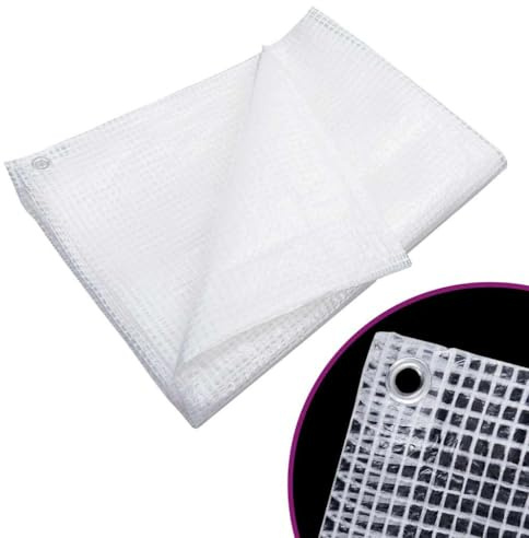 Lumanois Lona de Gasa de Vuelta Blanco 140 g/m² 6x8 m,Lonas Impermeables,7.11kg-151619