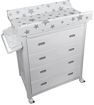 Plastimyr - Baignoire avec tiroirs et table à langer, couleur blanche