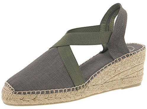 Toni Pons TER Womens Keil Betuchte Espadrilles 40 EU Khaki Linen