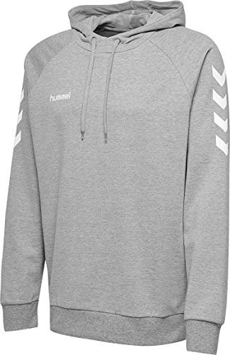 hummel Go Cotton Hoody Kapuzenpullover grau, L Herren