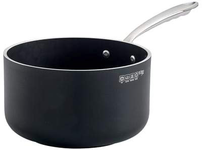 Casseruola Alta in Alluminio Antiaderente Alblack per induzione Linea Agnelli 110 con Un Manico, diam. 20cm