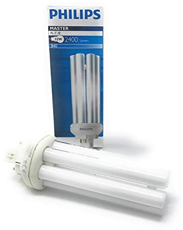PHILIPS 10x MASTER PL-T 32W/840/4P GX24q-3 4PIN Leuchtstofflampe, Neutralweiß, 32 Watt, Fluoreszierend, 65 Lumen, Indoor, 1 Stück
