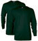 Gildan Unisex's Ultra Cotton Long Sleeve T-Shirt, Style G2400, Multipack, Forest Green (2-Pack), L (Pack of 2)