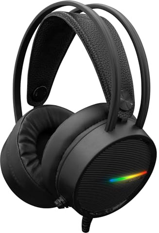 White Shark 266452 Cuffie Gaming con Microfono Nero, GH-2042 Ocelot Nero