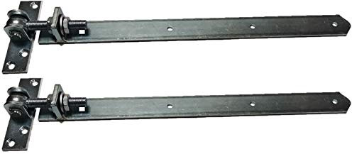 Premium Ladenbänder verzinkt mit Kloben verstellbar um 30 mm für Zauntor Länge 400 mm x Breite 40 mm, 2 Stück