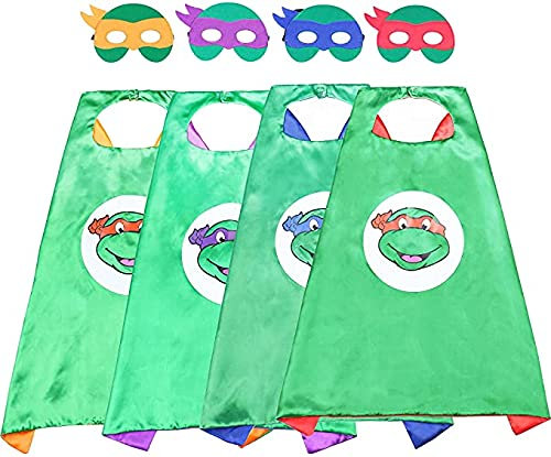 Udekit Feutre Masques Manteau Costume Fête Fournitures Super-Héros Cosplay Faveurs D'anniversaire (8Pièces Une Ensemble)