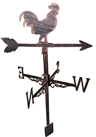 MagiDeal Girouette de Jardin Exterieur a Piquer, Girouette de Vent en Acier Inoxydable Résistant à UV, Indicateur de Direction du Vent pour Jardin Toit