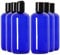Youngever 10 Pack 250ML Plastic Empty Bottles with Disc Cap 8 Ounce, Refillable Cosmetic Bottles, Squeeze Containers for Shampoo, Liquid Body Soap, Lotion, Cream (Blue)