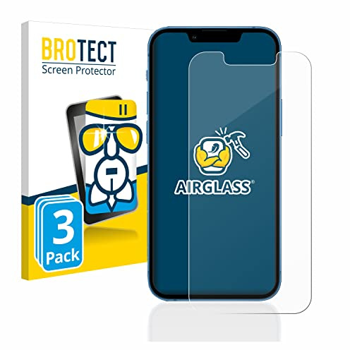 BROTECT Schutzglas für Apple iPhone 13 mini | 3 Stück Transparenter Displayschutz Made in Germany Schutzfolie Panzer Folie Glas 9H Anti-Fingerprint Einfache Montage Clear