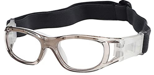 SM SunniMix Sportbrille Antikollisionsschutzbrille mit verstellbarem Gummiband für Fußball Fußball Tennis Radfahren Brillen Basketballbrille, grau
