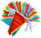 160 Mètres 320 Drapeaux Banderole de Triangle Multicolore Guirlandes Tissu Polyester de Fanions Bannières pour Anniversaire,Mariage,Fête,Noël,Carnaval,Extérieur Fête Décoration