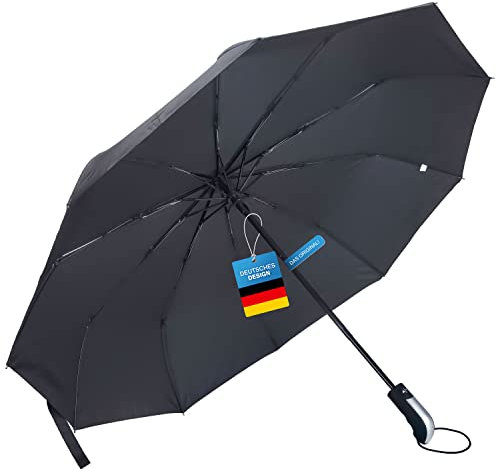 GOODS+GADGETS Paraguas – Paraguas automático paraguas XXL 100 cm resistente a las tormentas – El original, Negro, 100 cm