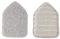 Replacement Heads Scrubber Pad & Soft Microfibre Pad (Pack of 2) Grey