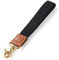 Vicloon Lanyard Kurz, Wristlet Keychain, Wrist Strap Lanyard mit Karabinerverschluss, Handschlaufe Schlüsselanhänger mit Echtem Leder, Lanyard Kurz als Geschenk für Damen und Herren(Schwarz)