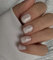 Sethexy Court Carré Faux ongles Smokey Marbre Blanc Glossy Faux Ongles Autocollants 24Pcs Acrylique Ongles à coller pour femmes et filles