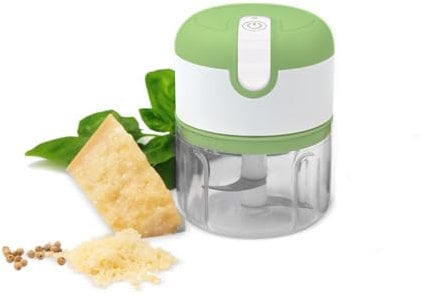 LIVINGTON 3 Seconds Chopper - Zerkleinerer mit USB-Anschluss, - Mini-Küchenmaschine - Multizerkleinerer - wiederaufladbarer Akku - zerkleinern, schneiden und hacken