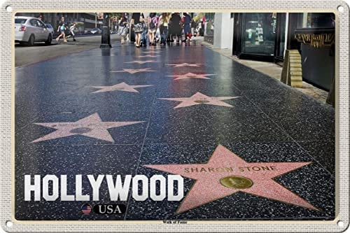 Femer Blechschild Reise 30x20cm Hollywood USA Walk of Fame