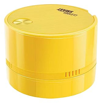 Allayu ABS Elektro Reinigungs Staubsauger, rund, einfarbig, Mini Wireless Knopfsteuerung, Radiergummi, Krümel Staubentferner, Gelb