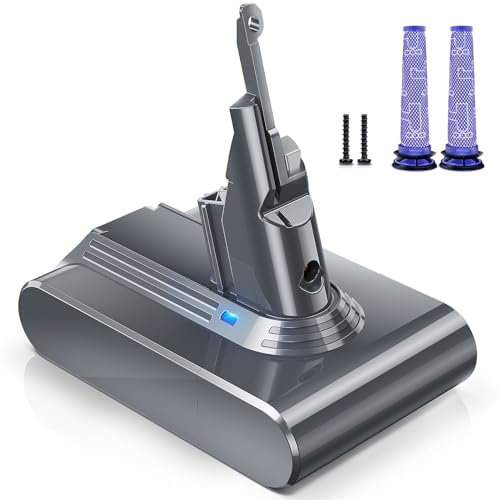 V7 Ersatzakku für Dyson Akku mit SV11 Animal Trigger Abosolute Motorhead Pro Fluffy Mattress Staubsauger mit 2 Filter