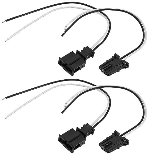 EMSea 2 Sätze 2-poliger Stecker Und Buchsenkabel Kompatibel mit VW Kompatibel mit Audi Kfz Hochtöner Sensor Kabelbaumstecker Fahrzeugzubehör 3B0972702 3B0972712