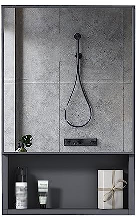 GArcan Armoire de Toilette avec Miroir de Salle de Bain, Meuble de Rangement Mural de Grande capacité, Armoire de Toilette (Taille : 40 cm)