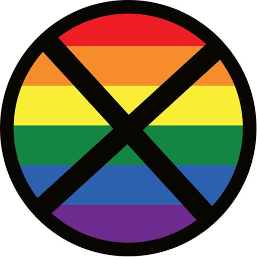 Sammys Shirt Store Anti Regenbogen Gender Wahn Aufkleber 10 cm