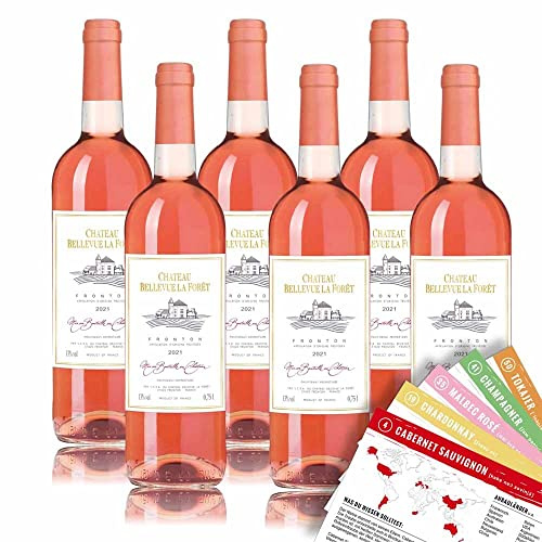 Château Bellevue la Foret Fronton AOP, trocken, sortenreines Weinpaket + VINOX Winecards (6x0,75l)