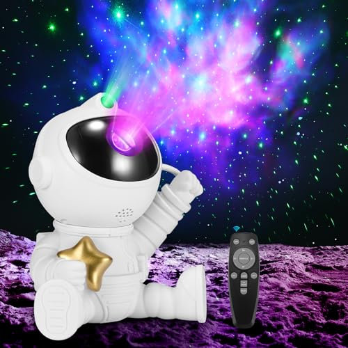 Astronaut Star Projector, Astronaut Galaxy Projector with Remote Control, 360° Adjustable Space Projector Starry Nebula Ceiling Projection LED Lamp Gifts for Kids and Adults, Decor Aesthetic