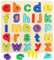 Wooden Jigsaw Puzzles for 3 4 5 Year Old Kids Numbers & ABC Alphabet Learning Toys - Early Education Toys-Wooden Puzzles Montessori Toys for Girls Boys Gifts. (lowercase letters)