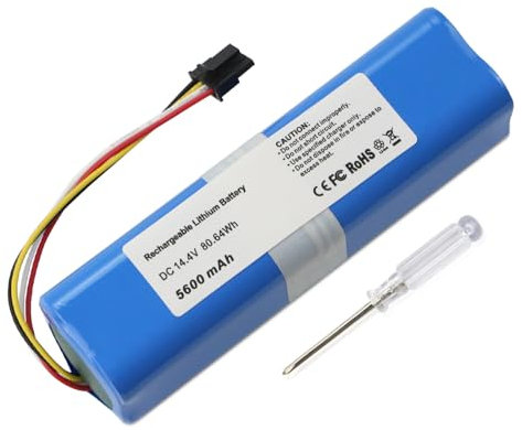 ANTIEE 5600mAh Ersatz Batería para Xiaomi S5 S6 S7 S50 S51 S52 S55 E4 E20 E25 E35 Vacuum Cleaner C10 CT10 T4 T6 T7 T60 T61 T65 Aspirapolvere RoboVac Heimroboter 14.4V