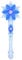 AOKWAWALIY Schneeflocke Magischen Zauberstab Led Schneeflockenlichter Leuchtender Zauberstab Blau Sternlicht Blinkende Zauberstäbe Für Eispark Party Cosplay Winter Weihnachtsparty
