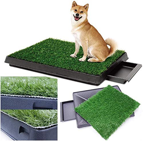 Sailnovo Inodoro para Perros, Inodoro para Cachorros Dos Piezas de césped 63 x 50 cm Grande 1 Pieza