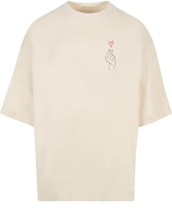 Merchcode Herren Mp0007485-k Heart Huge Tee T-Shirt, Whitesand, XL EU