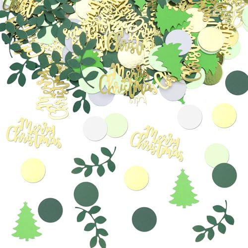 Glitzer Konfetti Merry Christmas Tischdeko Weihnachten Deko, GoldRock 200 Stk Streudeko Weihnachten, Weihnachtskonfetti Deko Weihnachten, Weihnachts Deko,Weihnachtsdeko Tisch,Weihnachts Tischdeko Gold