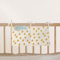 Babybett Aufbewahrungstasche aus 100% Baumwolle Musselin, für das Beistellbett, Babybett, Kinderbett. Ideal zum Verstauen von Windeln, Schnullern (Lemons)