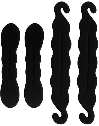 4 Stück Magischer Haarknoten Haarhalter Schwamm Clips Haar Styling 4er Set Magische Haarknoten-Halter, Schwamm-Clips für Haarstyling, Donut Brötchen-Haartwister, Lockenwickler-Tools, Groß und Klein