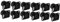 BESTonZON 12 Pcs Metal Xlr Xlr 4-pin Square Audio Socket Metal Microphone Holder (black) *4pcs Panel Adapter for Microphone 4 Pin Xlr Panel Mount Mic Cable Panel Nickel-plated Copper Core