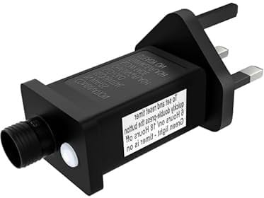 31V Transformer for Christmas Lights, 6W Transformer Plug, 9 Modes XMAS Tree Lights Plug Adapter with Timer Function, IP44 Waterproof for Christmas Lights, Festoon Lights, String Net Icicle Lights