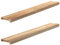 vidaXL Fensterbänke 2 Stk. Unbehandelt 120x15x2 cm Massivholz Eiche, Fensterbrett, Holz Treppenstufe, Holz Fensterbrett, Fensterbank Eichenholz